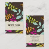 GESCHÄFTSKARTE: Moderne Blätter 2P Visitenkarte (Vorne/Hinten)