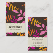 GESCHÄFTSKARTE: Moderne Blätter 6P Visitenkarte (Vorne/Hinten)