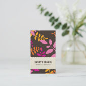 GESCHÄFTSKARTE: Moderne Blätter 6P Visitenkarte (Stehend Vorderseite)