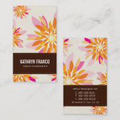 GESCHÄFTSKARTE: Moderne Dahlia 1P Visitenkarte (Vorne/Hinten)