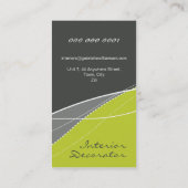 GESCHÄFTSKARTE: Moderne Eleganz 3 Visitenkarte (Rückseite)