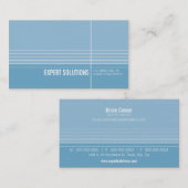 GESCHÄFTSKARTE Moderne Minimallinien blau Visitenkarte (Vorne/Hinten)