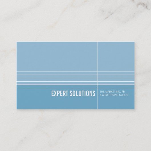 GESCHÄFTSKARTE Moderne Minimallinien blau Visitenkarte (Vorderseite)