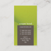 GESCHÄFTSKARTE :: Moderne Trendkultur P6 Visitenkarte (Rückseite)