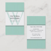 GESCHÄFTSKARTE - Modernes erstes Monogramm Visitenkarte (Vorne/Hinten)