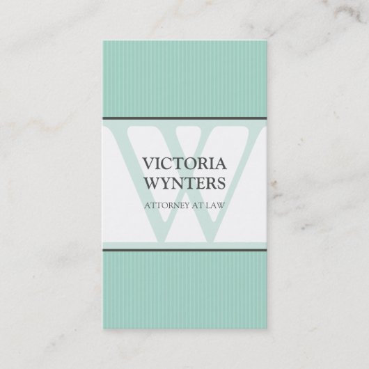 GESCHÄFTSKARTE - Modernes erstes Monogramm Visitenkarte (Vorderseite)