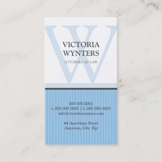 GESCHÄFTSKARTE - Modernes erstes Monogramm Visitenkarte (Vorderseite)