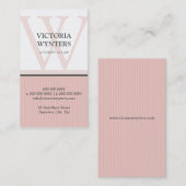 GESCHÄFTSKARTE - Modernes erstes Monogramm Visitenkarte (Vorne/Hinten)