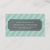 GESCHÄFTSKARTE Modernes, feines Streifen mit blass Visitenkarte (Rückseite)