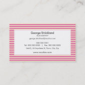 GESCHÄFTSKARTE: nautisch gestreift 10 Visitenkarte (Rückseite)