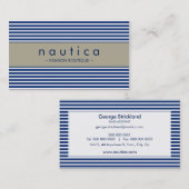 GESCHÄFTSKARTE: nautisch gestreift 25 Visitenkarte (Vorne/Hinten)