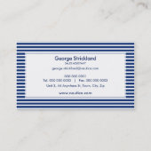 GESCHÄFTSKARTE: nautisch gestreift 25 Visitenkarte (Rückseite)