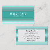 GESCHÄFTSKARTE: nautisch gestreift 2 Visitenkarte (Vorne/Hinten)