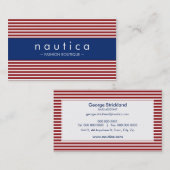GESCHÄFTSKARTE: nautisch gestreift 30 Visitenkarte (Vorne/Hinten)