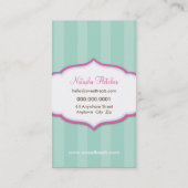 GESCHÄFTSKARTE niedlicher, fettarmer Kuchen Pink M Visitenkarte (Rückseite)