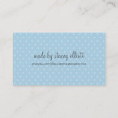 GESCHÄFTSKARTE niedliches, stilvolles, rosafarbene Visitenkarte (Rückseite)