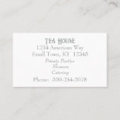 Geschäftskarte Pastell gestackte Teacups Visitenkarte (Rückseite)