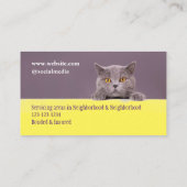 Geschäftskarte Peaking Dog and Cat Pet Services Visitenkarte (Rückseite)