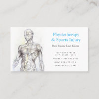 Geschäftskarte Physiotherapie und Sportverletzung