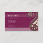 GESCHÄFTSKARTE: Pisley 3 Visitenkarte (Rückseite)