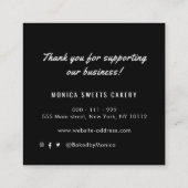 Geschäftskarte Quadratische Visitenkarte (Rückseite)