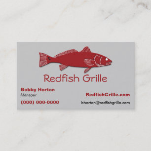 Geschäftskarte Redfish Grille Visitenkarte