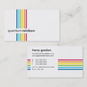 GESCHÄFTSKARTE: Regenbogenstreifen 1 Visitenkarte (Vorne/Hinten)
