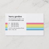 GESCHÄFTSKARTE: Regenbogenstreifen 1 Visitenkarte (Rückseite)