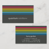 GESCHÄFTSKARTE: Regenbogenstreifen 1 Visitenkarte (Vorne/Hinten)