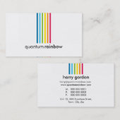 GESCHÄFTSKARTE: Regenbogenstreifen 1 Visitenkarte (Vorne/Hinten)