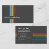 GESCHÄFTSKARTE: Regenbogenstreifen 3 Visitenkarte (Vorne/Hinten)