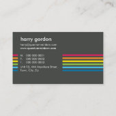 GESCHÄFTSKARTE: Regenbogenstreifen 3 Visitenkarte (Rückseite)