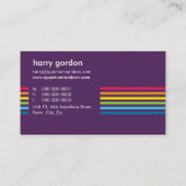 GESCHÄFTSKARTE: Regenbogenstreifen 5 Visitenkarte (Rückseite)