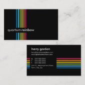 GESCHÄFTSKARTE: Regenbogenstreifen 6 Visitenkarte (Vorne/Hinten)