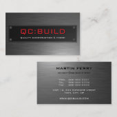 GESCHÄFTSKARTE: rostfreier Stahl, niettiert 4 Visitenkarte (Vorne/Hinten)