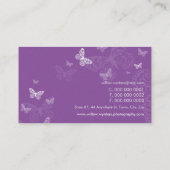 GESCHÄFTSKARTE:: Schmetterlinge 3L Visitenkarte (Rückseite)