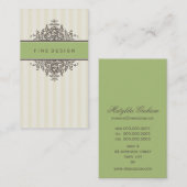 GESCHÄFTSKARTE: schöne Renaissance 16 Visitenkarte (Vorne/Hinten)