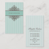 GESCHÄFTSKARTE: schöne Renaissance 6 Visitenkarte (Vorne/Hinten)