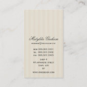 GESCHÄFTSKARTE: schöne Renaissance 9 Visitenkarte (Rückseite)