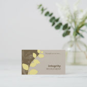 GESCHÄFTSKARTE Silhouette braun gelb Visitenkarte (Stehend Vorderseite)