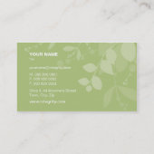 GESCHÄFTSKARTE Silhouette grün lila Visitenkarte (Rückseite)