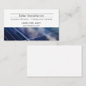 Geschäftskarte Solarenergie-Instillationsdienst Visitenkarte (Vorne/Hinten)
