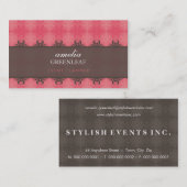 GESCHÄFTSKARTE: stilvoll gemustert 11 Visitenkarte (Vorne/Hinten)