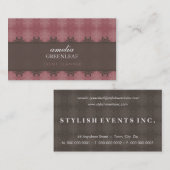 GESCHÄFTSKARTE: stilvoll gemustert 13 Visitenkarte (Vorne/Hinten)