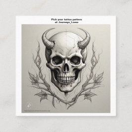 Geschäftskarte Tattoo Muster Quadratische Visitenkarte