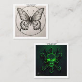 Geschäftskarte Tattoo Muster Quadratische Visitenkarte (Vorne/Hinten)