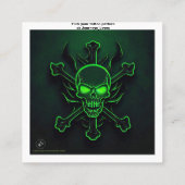 Geschäftskarte Tattoo Muster Quadratische Visitenkarte (Rückseite)