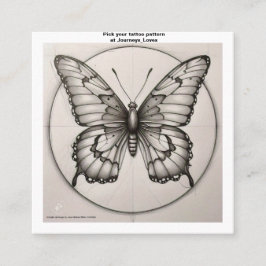 Geschäftskarte Tattoo Muster Quadratische Visitenkarte