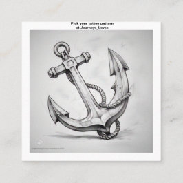 Geschäftskarte Tattoo Muster Quadratische Visitenkarte