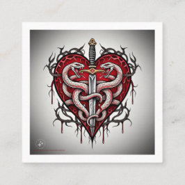Geschäftskarte Tattoo Muster Quadratische Visitenkarte